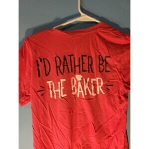 Einstein Bros Bagels Bake Up Mens Red T Shirt Size S